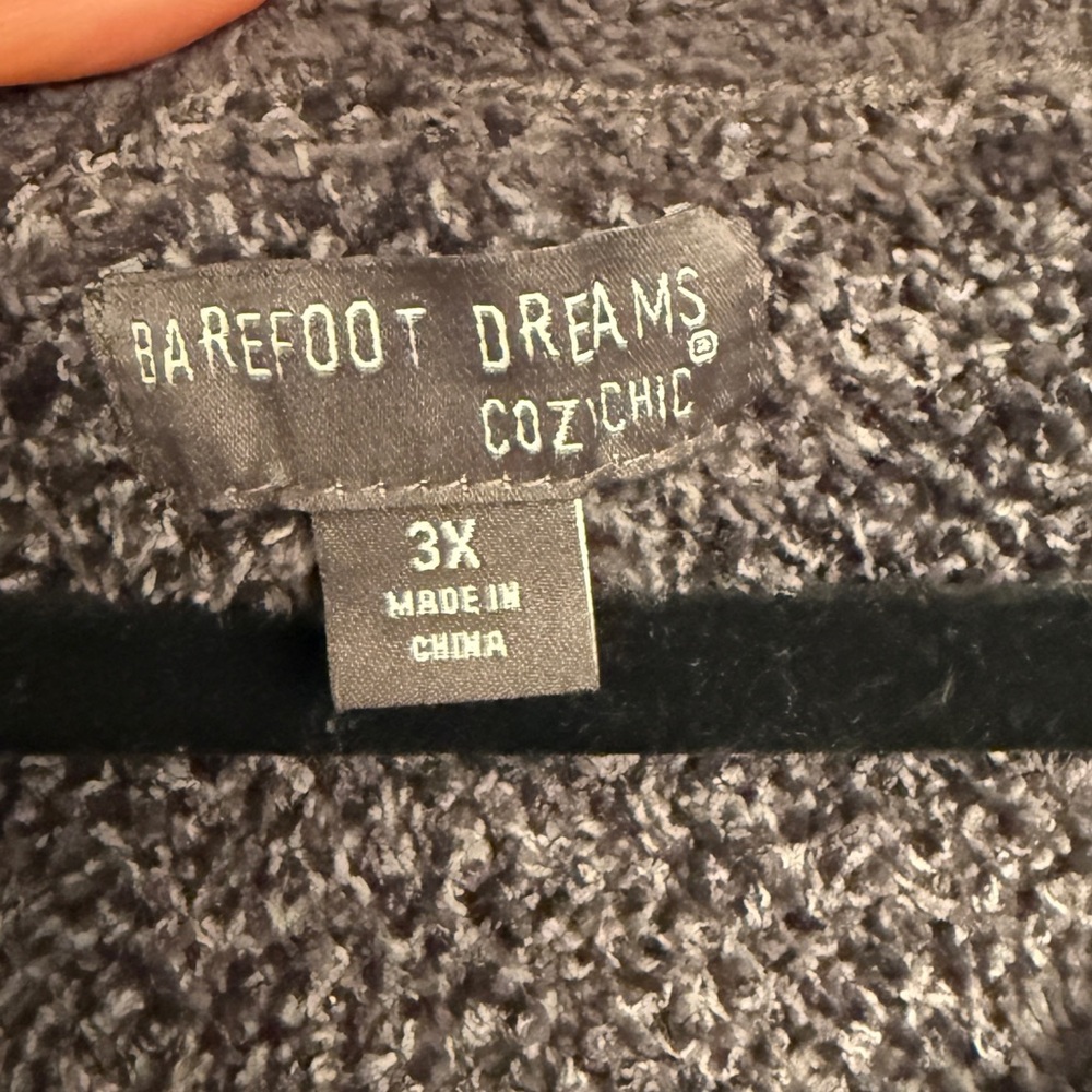 Barefoot Dreams CozyChic Seaside Camo Crewneck Fuzzy Pullover Sweater 3X - Picture 4 of 8